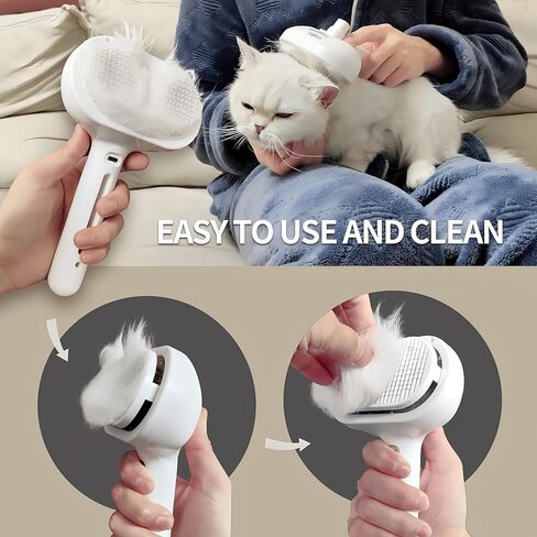 Cat Steamy Brush, Grooming Tool for Cats and Dogs with Steam Function, Massage, and Shedding Hair Removal - Ideal for Pets, Featuring Weighted Blanket Technology, Hair Brush, 3 in 1 in Saudi Arabia