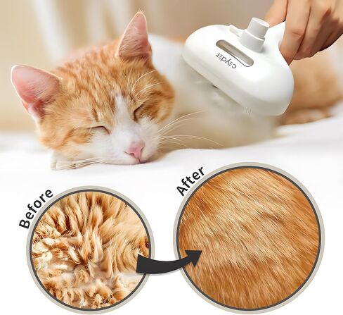 Cat Steamy Brush, Grooming Tool for Cats and Dogs with Steam Function, Massage, and Shedding Hair Removal - Ideal for Pets, Featuring Weighted Blanket Technology, Hair Brush, 3 in 1 in Saudi Arabia