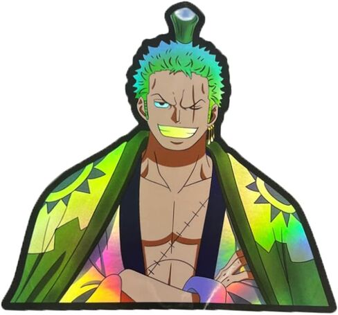 2 Pack-Anime Holographic Car Stickers Waterproof Anime Car Decals 5.4"×4.8" for Cars Auto Motorcycle Laptop Trunk Bumper Accessories (DS-01) in Saudi Arabia