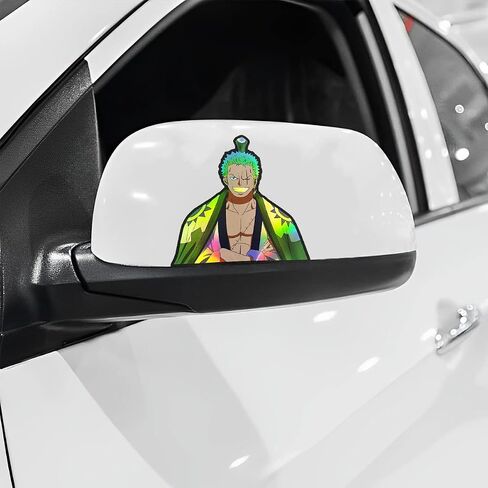 2 Pack-Anime Holographic Car Stickers Waterproof Anime Car Decals 5.4"×4.8" for Cars Auto Motorcycle Laptop Trunk Bumper Accessories (DS-01) in Saudi Arabia