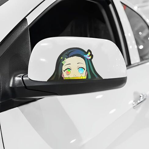 2 Pack-Anime Holographic Car Stickers Waterproof Anime Car Decals 5.4"×4.8" for Cars Auto Motorcycle Laptop Trunk Bumper Accessories (DS-01) in Saudi Arabia