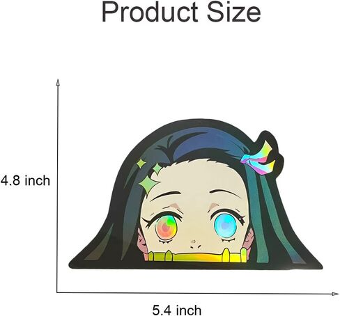 2 Pack-Anime Holographic Car Stickers Waterproof Anime Car Decals 5.4"×4.8" for Cars Auto Motorcycle Laptop Trunk Bumper Accessories (DS-01) in Saudi Arabia
