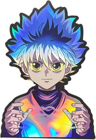 2 Pack-Anime Holographic Car Stickers Waterproof Anime Car Decals 5.4"×4.8" for Cars Auto Motorcycle Laptop Trunk Bumper Accessories (DS-01) in Saudi Arabia