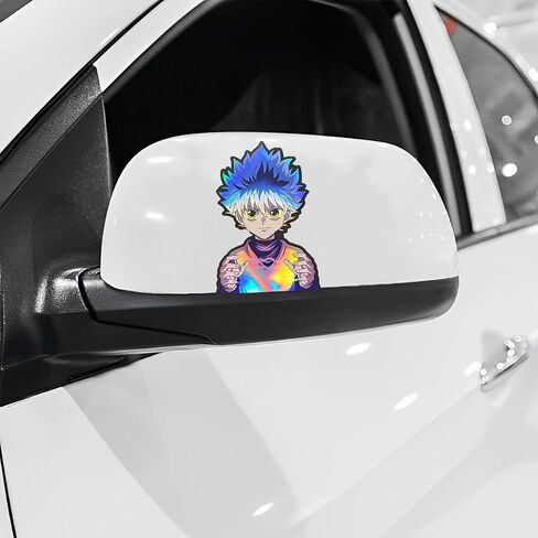 2 Pack-Anime Holographic Car Stickers Waterproof Anime Car Decals 5.4"×4.8" for Cars Auto Motorcycle Laptop Trunk Bumper Accessories (DS-01) in Saudi Arabia