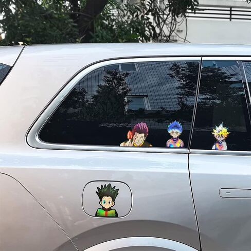 2 Pack-Anime Holographic Car Stickers Waterproof Anime Car Decals 5.4"×4.8" for Cars Auto Motorcycle Laptop Trunk Bumper Accessories (DS-01) in Saudi Arabia