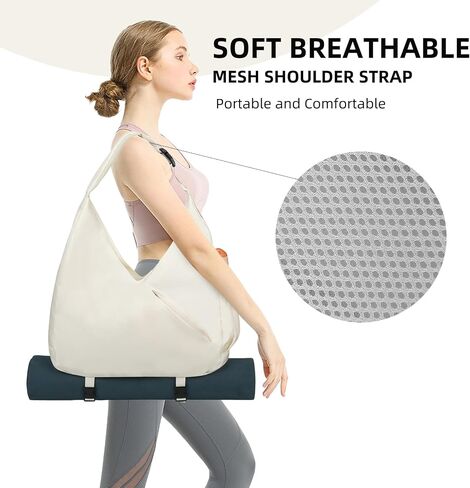 Large Yoga Gym Bag for Women Sport Duffel Bag with Hide Yoga Mat Holder and Shoe Compartment Travel Tote Bag with Wet Pocket in Saudi Arabia