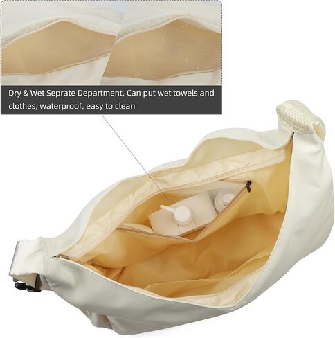 Large Yoga Gym Bag for Women Sport Duffel Bag with Hide Yoga Mat Holder and Shoe Compartment Travel Tote Bag with Wet Pocket in Saudi Arabia