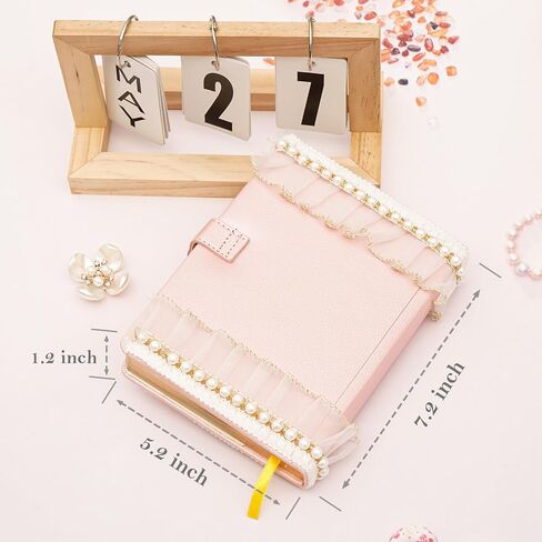 Wonhibo Cute Pink Diary With Lock And Key, B6 Lace Glitter Notebook Journals Adult Gift Secret Set for Gilrs Women in Kuwait