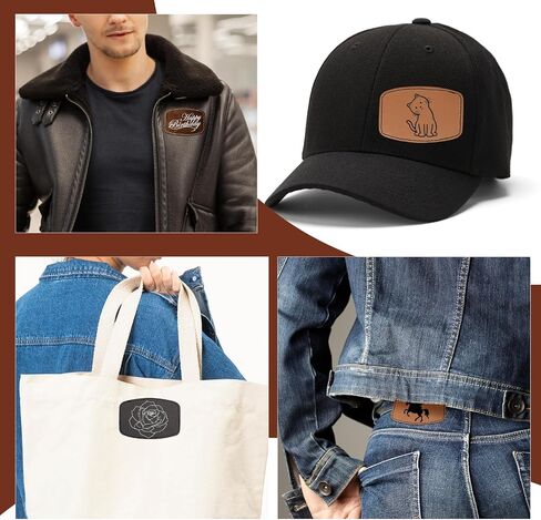 30 قطعة من الرقع الجلدية الفارغة للقبعات، رقع قبعة جلدية مستطيلة متعددة الألوان للنقش بالليزر وخياطة إصلاح النسيج المخصص in Saudi Arabia
