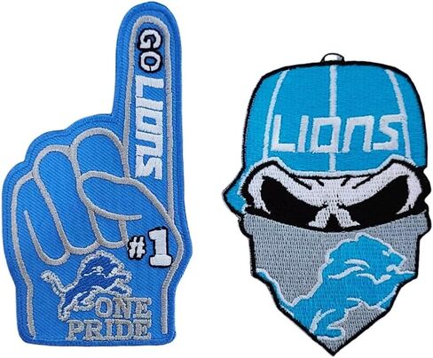 قطعتان من رقع التطريز رقم 1 Finger Go Lions يمكن كيها وخياطتها للملابس الحرفية in Kuwait
