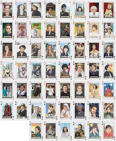 ASVP Shop أوراق اللعب للسيدات من التاريخ، مجموعة هدايا التمكين الأنثوي، ألعاب البوكر للسيدات in Kuwait