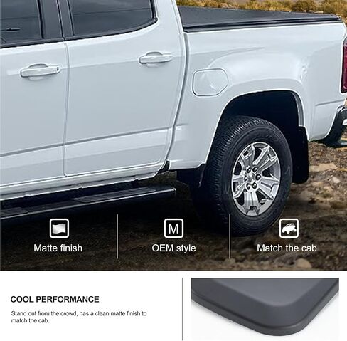 اللوحات الطينية Kiwi Master لسيارة 2015-2022 Chevy Colorado، GMC Canyon بدون مشاعل أو كسوة (باستثناء ZR2) واقيات الطين الأمامية والخلفية شديدة التحمل in Kuwait