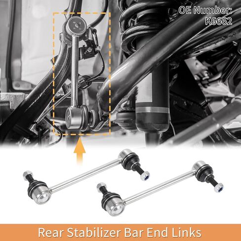 X AUTOHAUX 2 قطعة وصلات قضيب خلفي مثبت مجموعة وصلة لسيارة شيفروليه إمبالا 2000-2013 لبونتياك جراند بريكس 1997-2008 طقم تعليق رقم K6662 in Saudi Arabia
