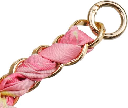 Purse Strap Extender 6.5 Inch Women Bag Chain Strap Ribbon Bow Handbag Decoration, Pink in Saudi Arabia