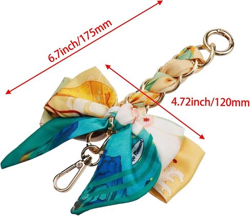 Purse Strap Extender 6.5 Inch Women Bag Chain Strap Ribbon Bow Handbag Decoration, Pink in Saudi Arabia