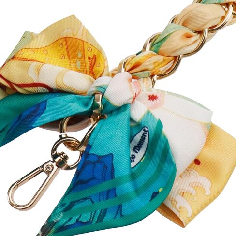 Purse Strap Extender 6.5 Inch Women Bag Chain Strap Ribbon Bow Handbag Decoration, Pink in Saudi Arabia