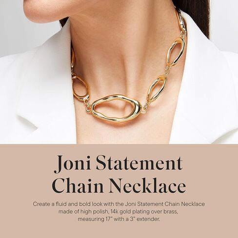 عقد سلسلة Rocksbox Joni من الذهب - قلادة سلسلة مكتنزة للنساء - طلاء ذهب عيار 14 قيراط - مجوهرات عالية الجودة - 17 بوصة مع موسع in Kuwait