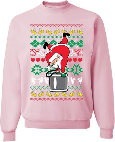 Wild Bobby Santa Keg Stand Beer Drinking Drunk Ugly Christmas Sweater Unisex Crewneck Sweatshirt in Saudi Arabia