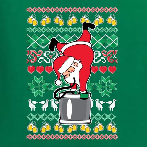 Wild Bobby Santa Keg Stand Beer Drinking Drunk Ugly Christmas Sweater Unisex Crewneck Sweatshirt in Saudi Arabia