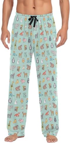 Pfrewn Men's Pajama Pants Animal Monster Trucks Lounge Pants Super Soft Pajama Bottoms with Pockets in Kuwait