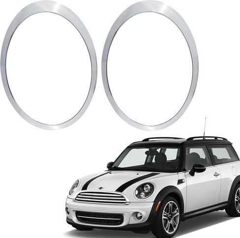 Headlight Trim Ring Headlamp Bezel Compatible with 2007-2015 Mini Cooper Gen2 R55 R56 R57 R58 R59 Replaces 51137149905 51137149906 Black Pair Driver Passenger Side in Saudi Arabia