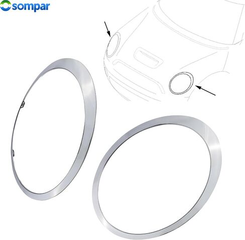 Headlight Trim Ring Headlamp Bezel Compatible with 2007-2015 Mini Cooper Gen2 R55 R56 R57 R58 R59 Replaces 51137149905 51137149906 Black Pair Driver Passenger Side in Saudi Arabia