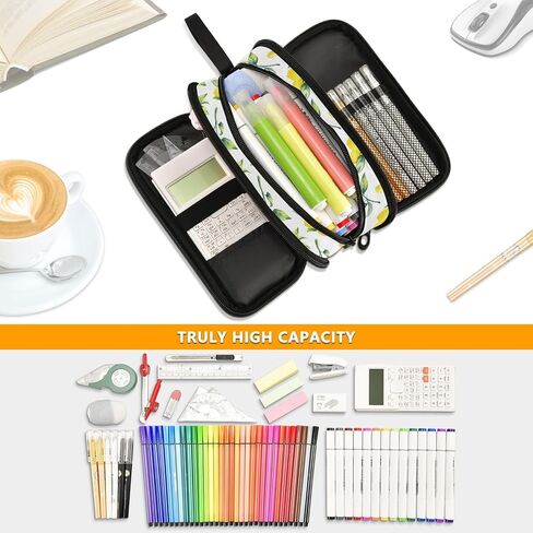 ALAZA Wild Forest Mushroom Pencil Case Large Capacity,Pencil Pouch Office College Large Storage Pen Bag 3 Compartment Pencil Cases for Women Adults Teen in Kuwait