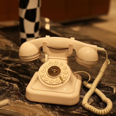 Vintage Landline Phone, Classic Exterior Design, Retro Desk Corded Dial Telephone, with Redial Function, Clear Sound for Home School Office（Sakura Pink） in Saudi Arabia
