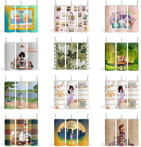 50 pc. Bundle Variety Pack, Tumbler Sublimation Wrap, Tumbler Transfer, Ready to Press Sublimation Transfer - 20 oz Straight Tumbler, Skinny Tumbler - Variety 5 RTP. 305, Small, Various in Saudi Arabia