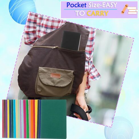 20 Pack Mini Blank Notebooks Bulk 3.5 x 5.5 Inch Colorful Small Notepads Pocket Memo Notebooks for School Office Supplies and Party Favors, 20 Colors (20) in Saudi Arabia