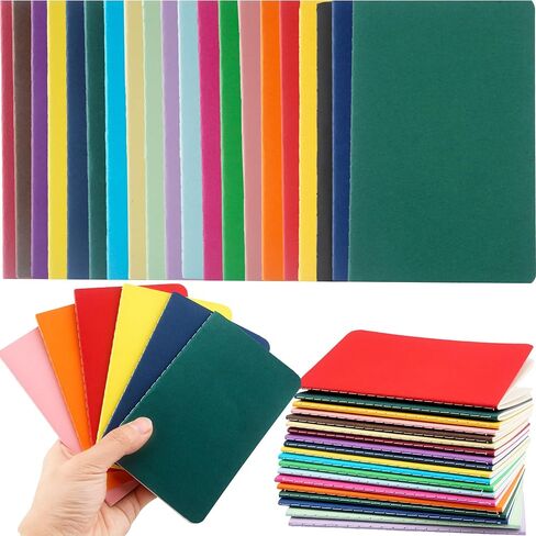 20 Pack Mini Blank Notebooks Bulk 3.5 x 5.5 Inch Colorful Small Notepads Pocket Memo Notebooks for School Office Supplies and Party Favors, 20 Colors (20) in Saudi Arabia