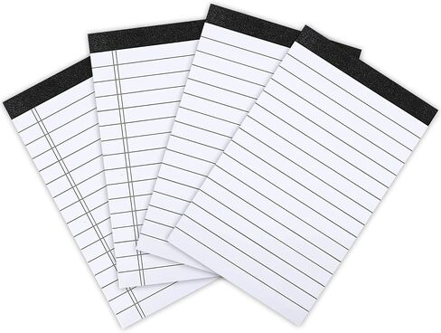 Lemical A7 Size Refill Paper Lined Paper Wide Ruled Writing Note Pads for Memo Pad with Calculator A7 Pocket Notepad Holder Set 4 pack 40 Sheets per Notepad Paper in Saudi Arabia