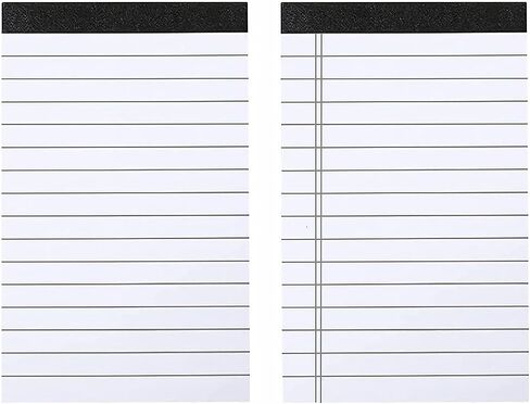 Lemical A7 Size Refill Paper Lined Paper Wide Ruled Writing Note Pads for Memo Pad with Calculator A7 Pocket Notepad Holder Set 4 pack 40 Sheets per Notepad Paper in Saudi Arabia