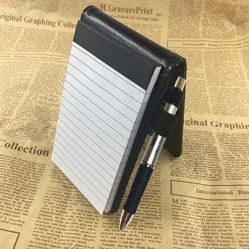 Lemical A7 Size Refill Paper Lined Paper Wide Ruled Writing Note Pads for Memo Pad with Calculator A7 Pocket Notepad Holder Set 4 pack 40 Sheets per Notepad Paper in Saudi Arabia