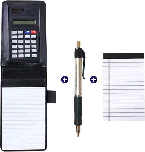 Lemical A7 Size Refill Paper Lined Paper Wide Ruled Writing Note Pads for Memo Pad with Calculator A7 Pocket Notepad Holder Set 4 pack 40 Sheets per Notepad Paper in Saudi Arabia