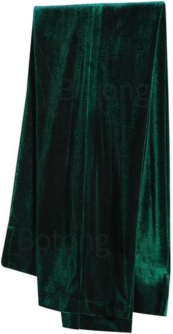 Women's 2 Piece Velvet Suit Office Work Suit Notch Lapel Double Breasted Blazer Pants Business Suit Set Dark Green1 L in Kuwait