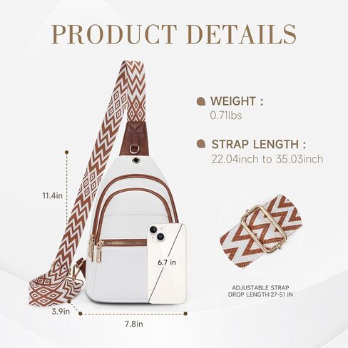 Sling Bag for Women Men Crossbody Tote Blet Bags Trendy Fanny Backpack Pack Travel Purse in Kuwait