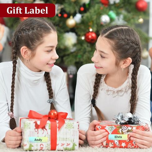 Giantree 3 Rolls D30 Adhesive Reflective Label Maker Tape, Thermal Label Printing Paper Household Storage Labels Tape for Christmas Home Office School Organization Gift for Decoration (12mmx40mm) in Saudi Arabia