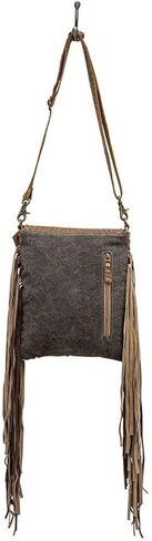 Myra Bag Brown Dapples Conceal Carry Fringe Crossbody Bag S-3963 in Saudi Arabia