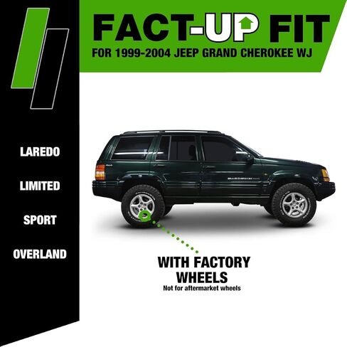 DPAccessories Lug Nuts Compatible with 1999-2004 Jeep Grand Cherokee - with Aluminum Factory Wheels - Chrome Lug Nuts - DGCH02F-CH/1 - Factory Wheel Lug Nuts in Kuwait