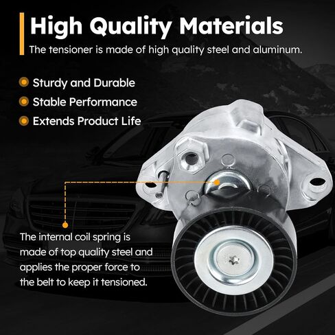 2722000270 Engine Belt Tensioner & Idler Pulley Serpentine Belt kit For Mercedes-Benz C300 C350 E350 E550 S550 ML350 ML550 SLK350 CLK350 R350 Replaces# 2722000270, 2722021019, 2722021419, 6pk2404 in Saudi Arabia