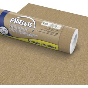 Fadeless Bulletin Board Paper, Fade-Resistant Paper for Classroom Decor, 48" x 12’, Natural Burlap, 1 Roll