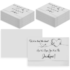 Wedding Favors for Guests, Small Lottery Tickets Holder, We’ve Tied the Knot Now We Hope You Win the Jackpot, Lottery Ticket Holders for Wedding Favor Idea, 50 Pack