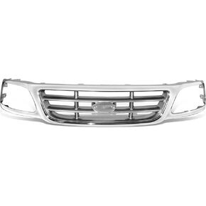 DNA MOTORING OE Style Front Grille Compatible with Ford F150 1999-2003 / F150 Heritage 2004, W/Bar Type, XL/XLT 2WD, 3L3Z8200AB, OEM-GR-FO1200371