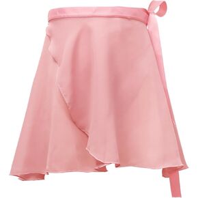 Girls Women Ballet Wrap Skirt Sheer Chiffon Dance Skirts with Adjustable Waist Tie Ballerina Dancewear