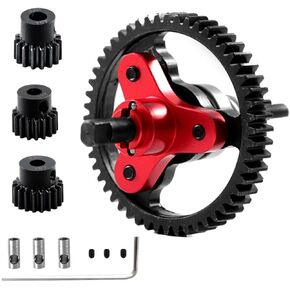 Metal Slipper Clutch with 52T Spur Gear(32-Pitch) 15T/17T/19T Pinions Gear Upgrades Part for 1/10 Slash/Stampede/Rustler 4X4 VXL,Metal Slipper Clutch Hop Ups Replace 6878,Blue