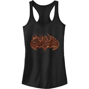 DC Comics Torched Batman Logo Women's Fast Fashion Racerback Tank Top