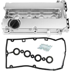 BHB Aluminum Engine Valve Cover Kit Compatible with 11-16 Chevy Cruze, 12-18 Sonic, 13-20 Trax, 09-11 Aveo 1.6 1.8# 55558673 55564395