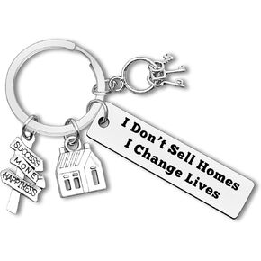 Realtor Gift Keychain Real Estate Agent Appreciation Gifts Thank You Gifts for Realtor Broker Salesman Agent Closing Gifts for Realtor Coworkers Employees Gift Salesman Salesperson Gift Christmas