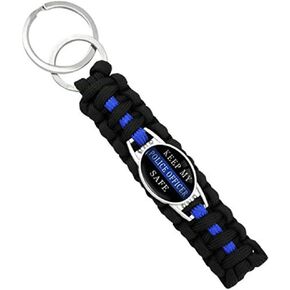 Infinity Collection Keep My Police Officer Safe Keyhcain, Cop Wife Jewelry, Police Wife, Girlfriend, Daughter, Mom Keychain, Gift for Her